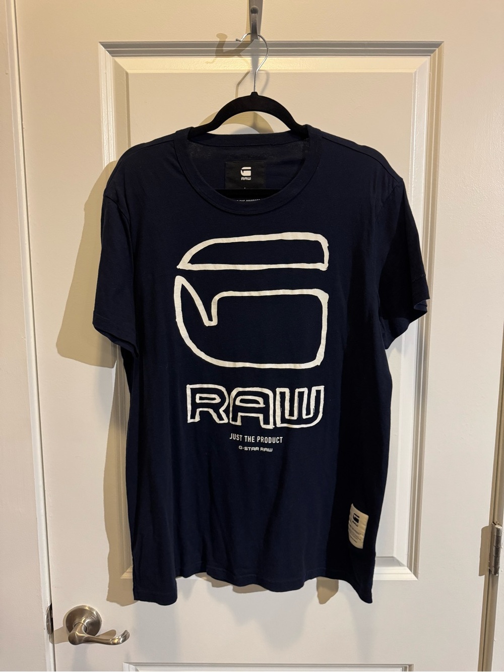 G-Star Navy Short Sleeve Graphic Logo Tee